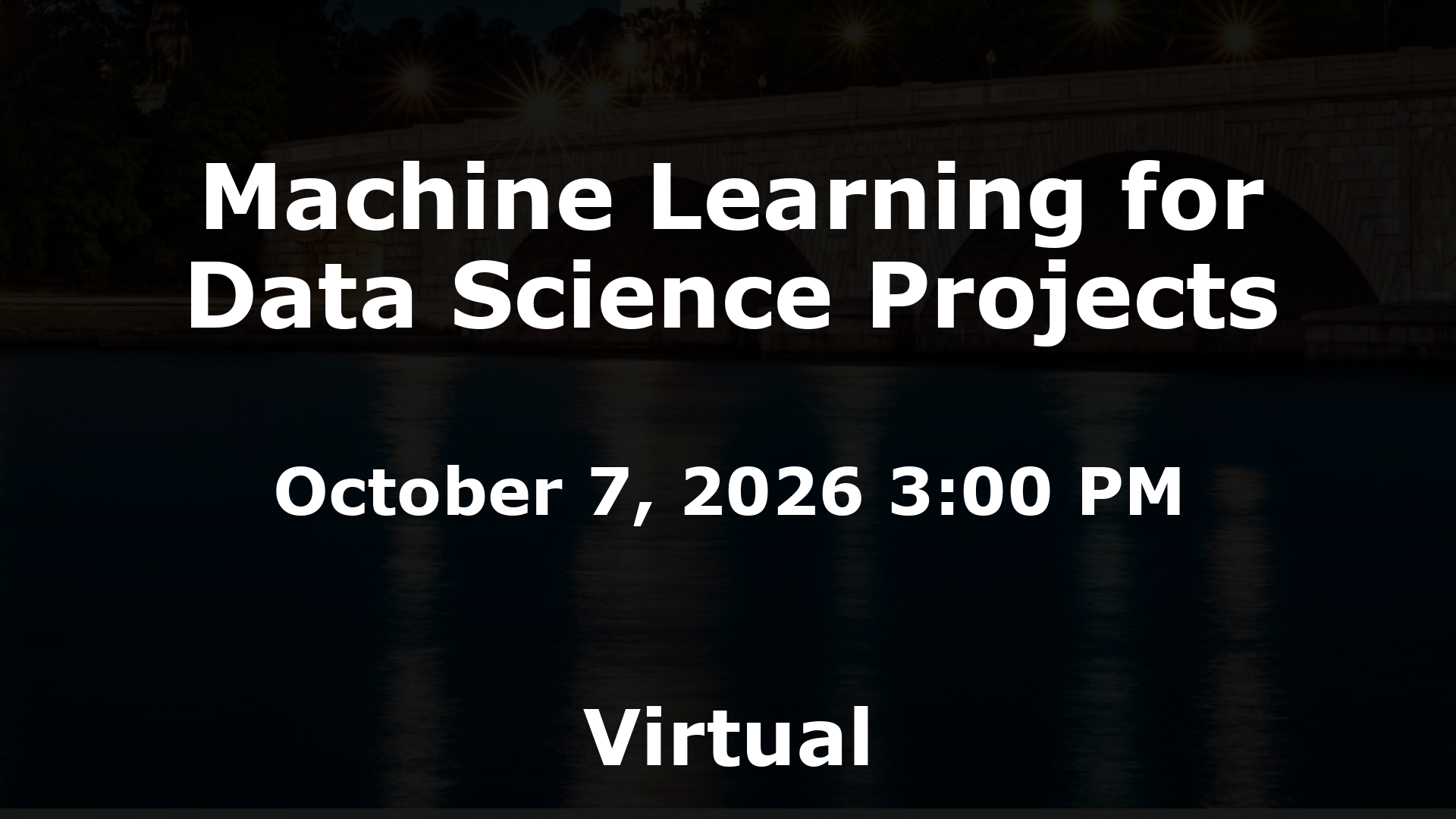 Machine Learning for Data Science Projects event image